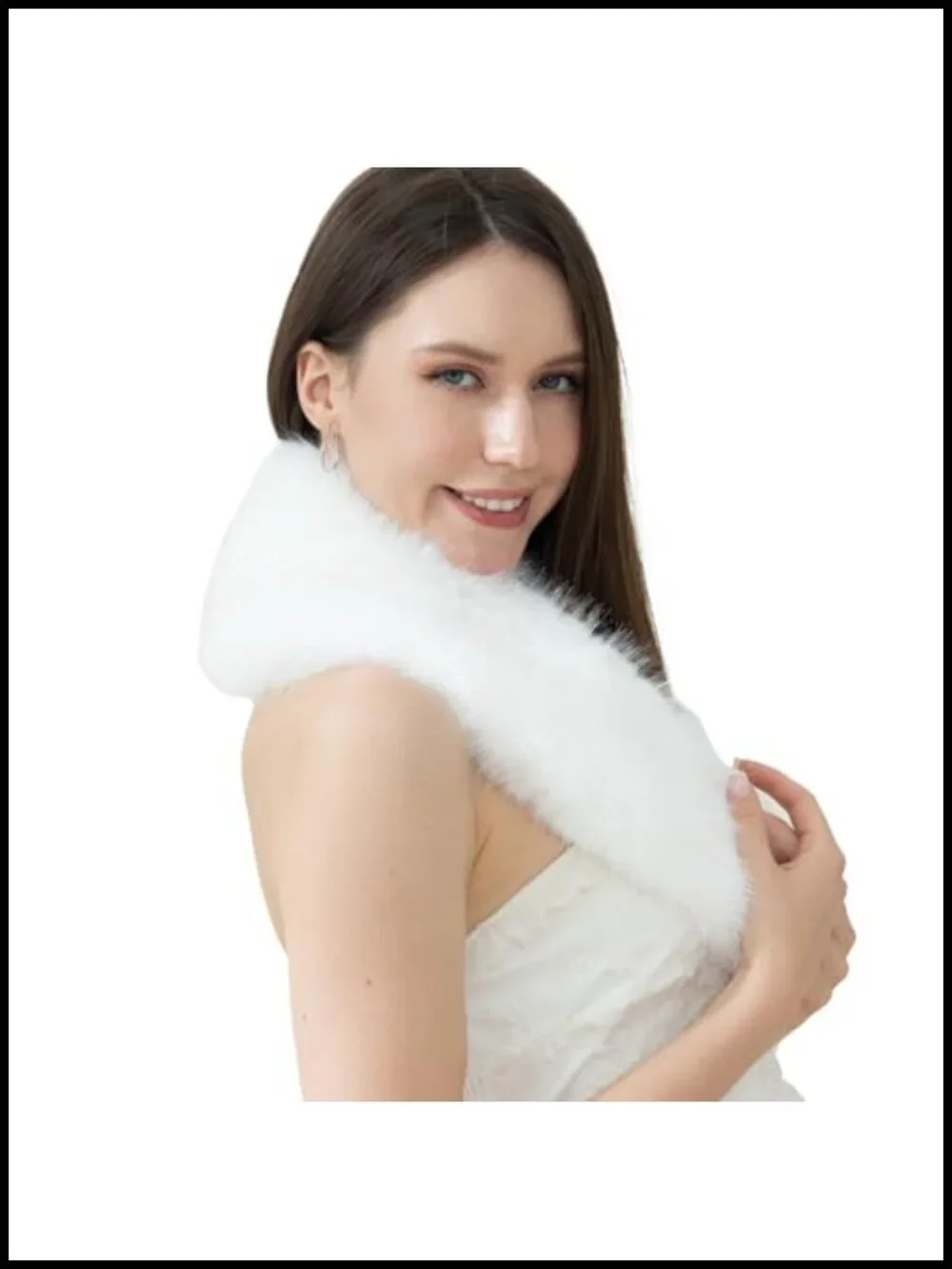 Faux Fur Scarf Neck Collar Warmer Stole Shawl Evening Wrap Winter Luxury